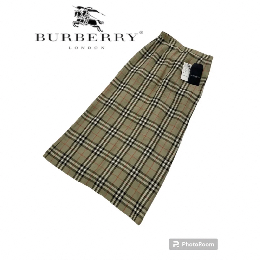 BURBERRY - Burberry London ノバチェック ロングスカート モス