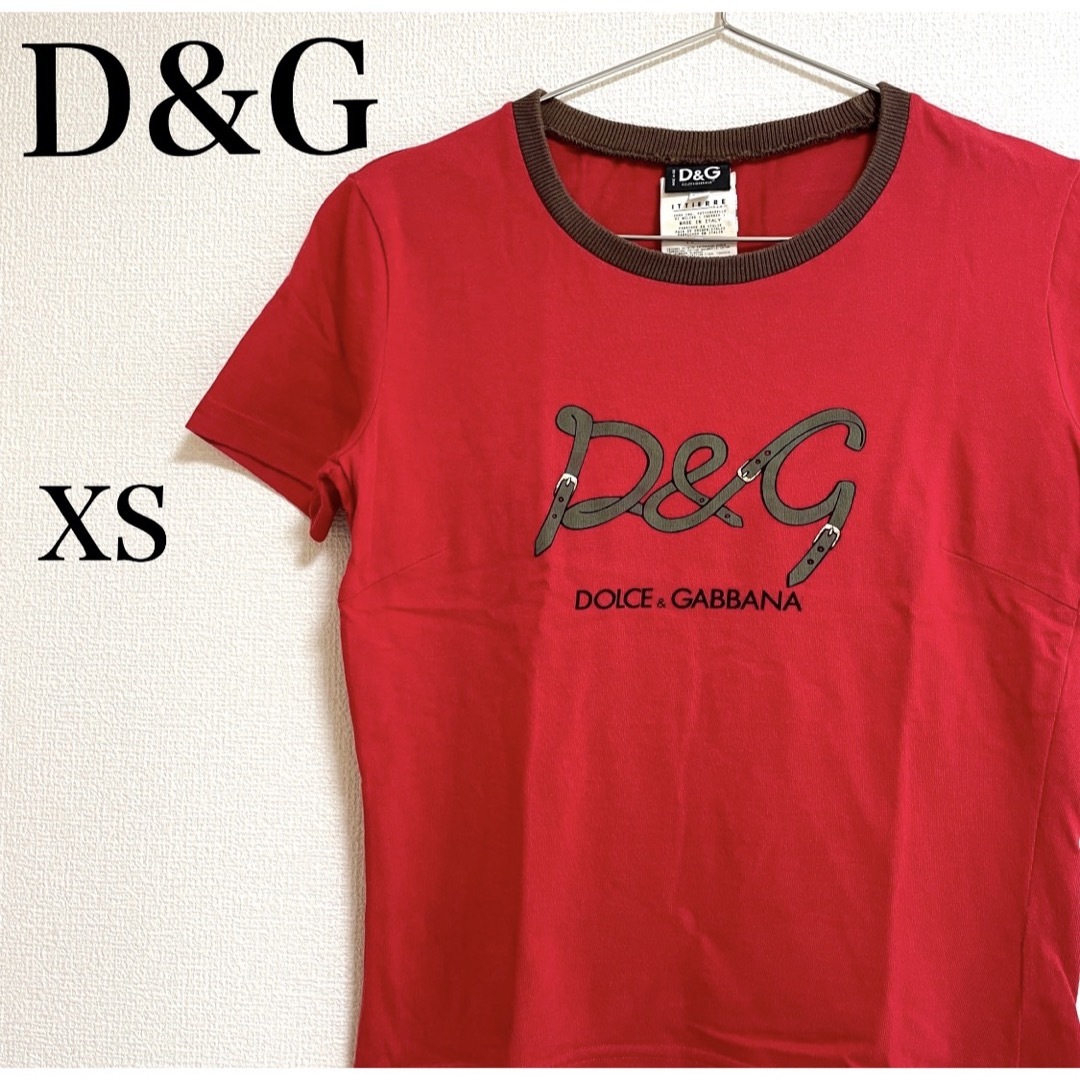 DOLCE&GABBANA(ドルチェアンドガッバーナ)のドルチェアンドガッバーナ Tシャツ 半袖 XS レッド ドルガバ かわいい 美品 メンズのトップス(Tシャツ/カットソー(半袖/袖なし))の商品写真