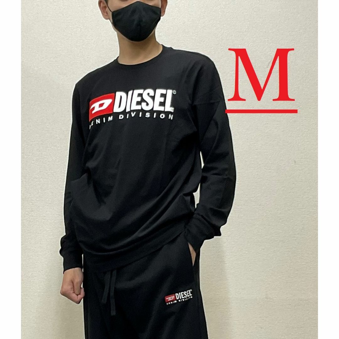 ディーゼル　長袖Tシャツ 20A23　M　ブラック　新品　ロゴ　A03768