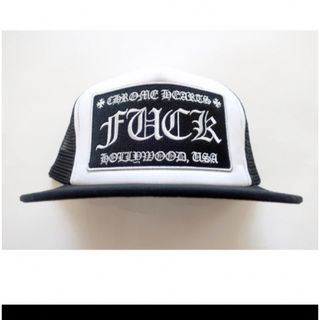 クロムハーツ(Chrome Hearts)のChrome Hearts Fuck Trucker Cap クロムハーツ白/黒(キャップ)