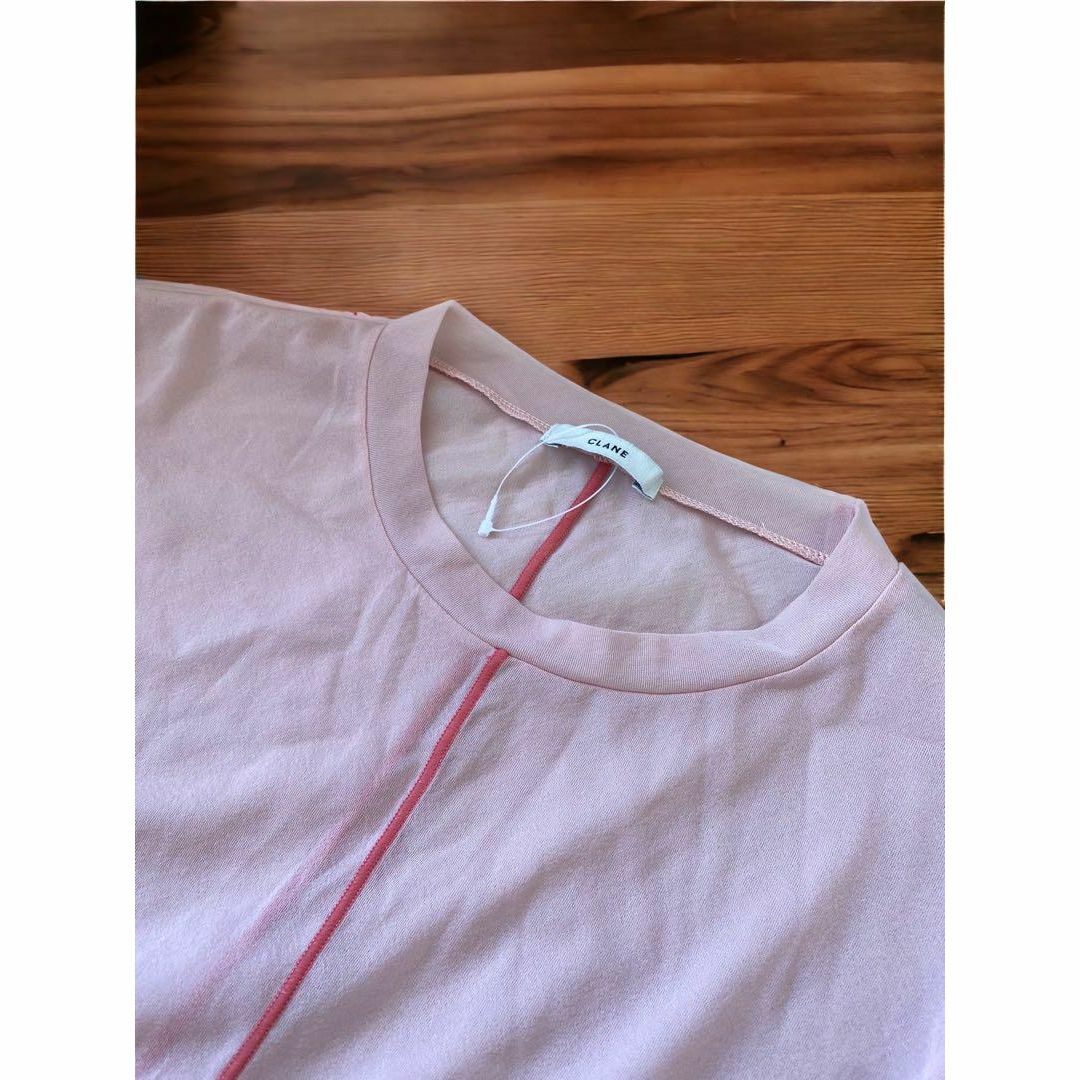 CLANE - 【CLANE/クラネ】LINE SHEER L/S TOPS PINKの通販 by Les