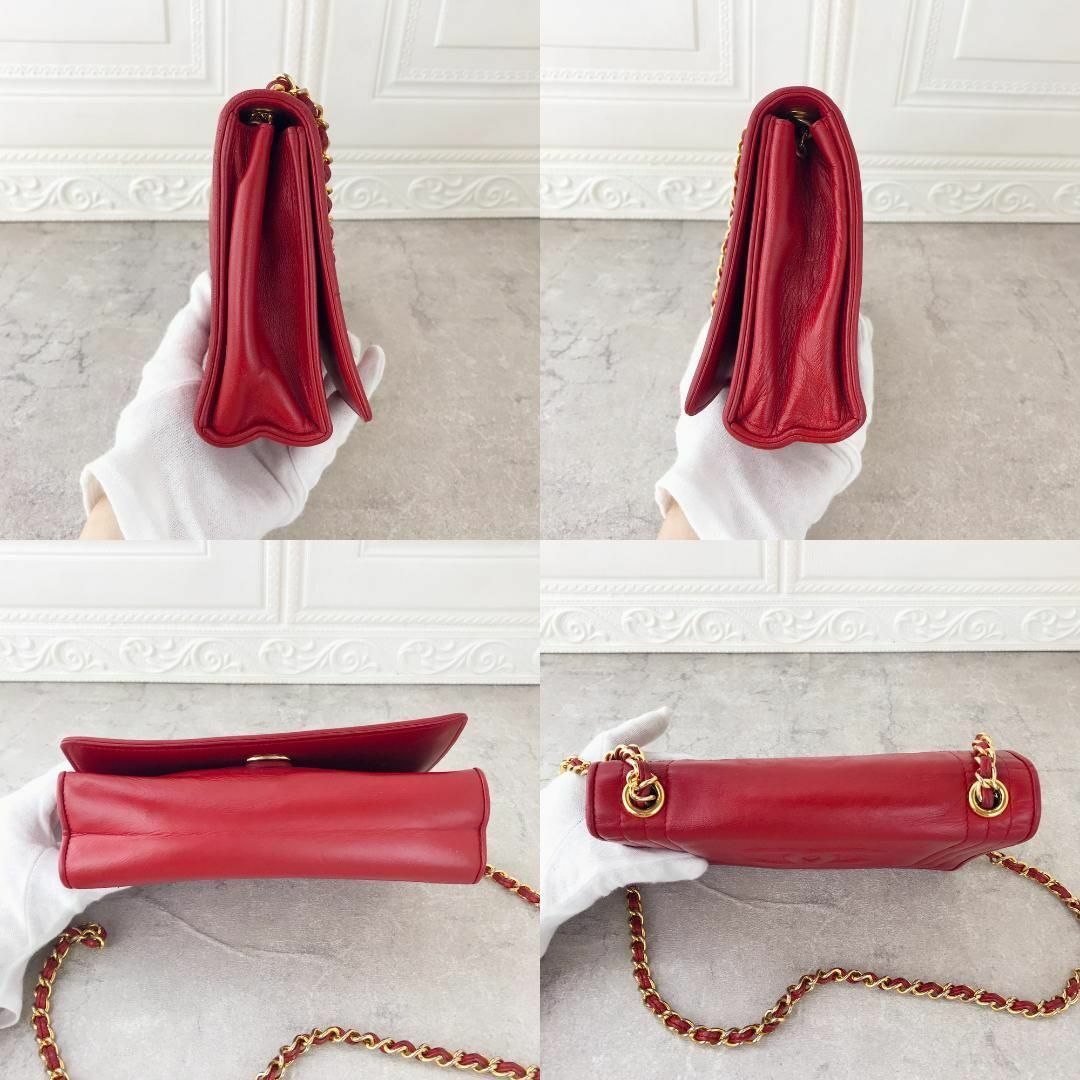 美品❤️正規品❤️ シャネル チェーンショルダー ココマーク レッド ココマーク