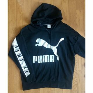 プーマ(PUMA)の(まもなく出品取消)PUMA パーカー　スウェット　プルオーバー　黒(トレーナー/スウェット)