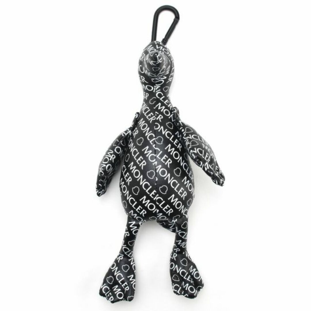 【BLACK】モンクレール MONCLER キーホルダー ダック型キーホルダー モノグラムプリント ブラック 黒 DUCK KEY HOLDER【送料無料】