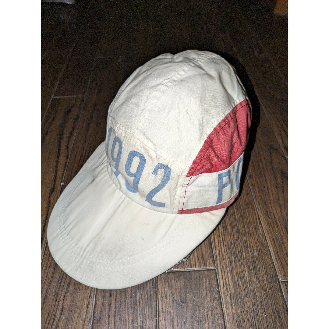 激レアオリジナルpoloラルフローレンstadium1992ロングビルキャップ | フリマアプリ ラクマ