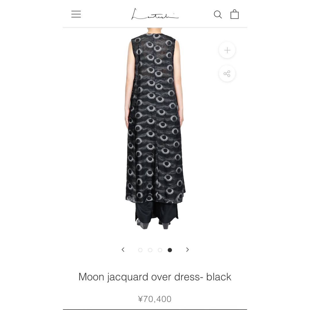 lautashi Moon jacquard over dress- black