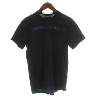 エンポリオアルマーニ(Emporio Armani)のEMPORIO ARMANI Tシャツ カットソー ロゴプリント XXS 紺(Tシャツ/カットソー(半袖/袖なし))