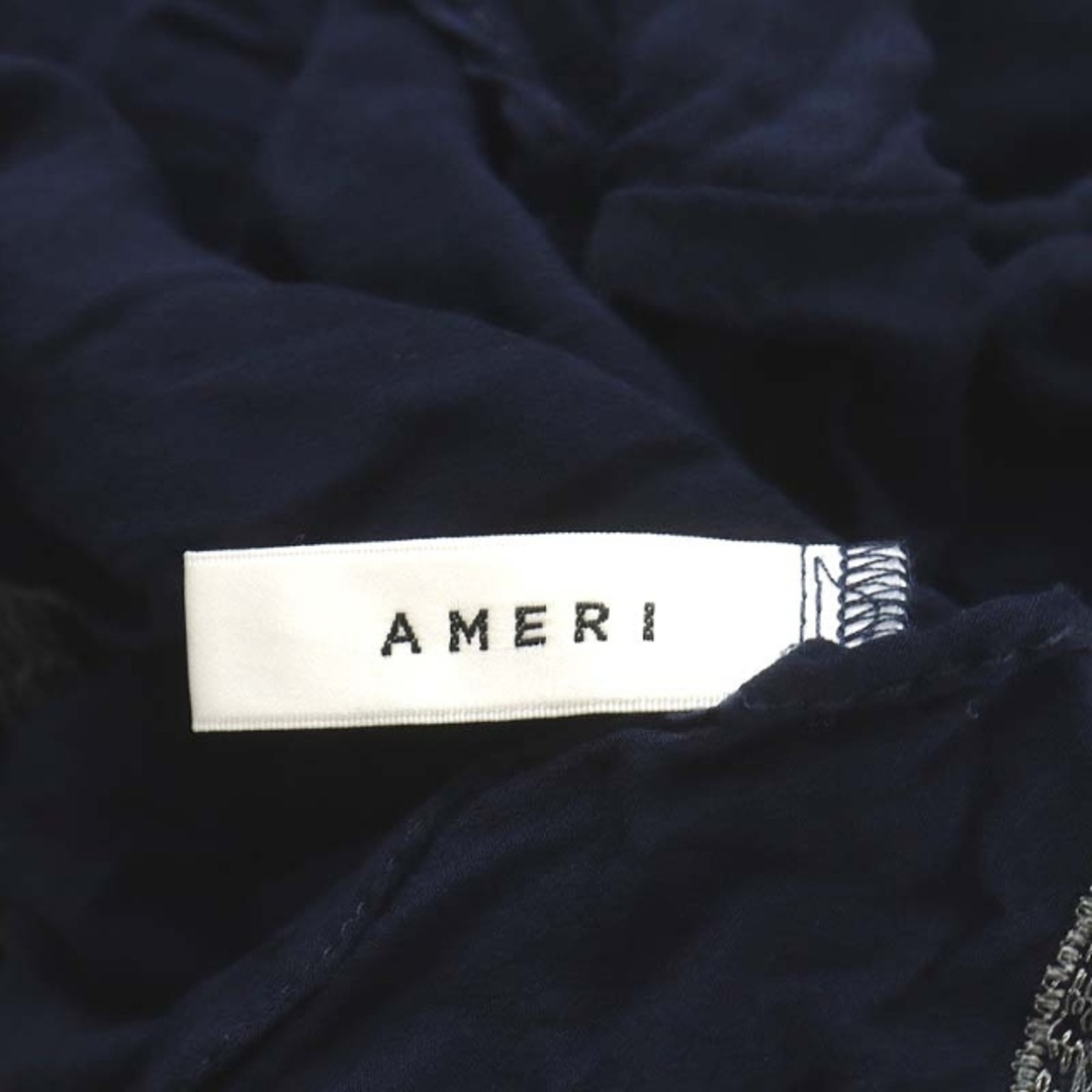 Ameri VINTAGE(アメリヴィンテージ)のアメリヴィンテージ 21SS ワンピース マキシ ロング 長袖 刺繍 S 紺 レディースのワンピース(ロングワンピース/マキシワンピース)の商品写真