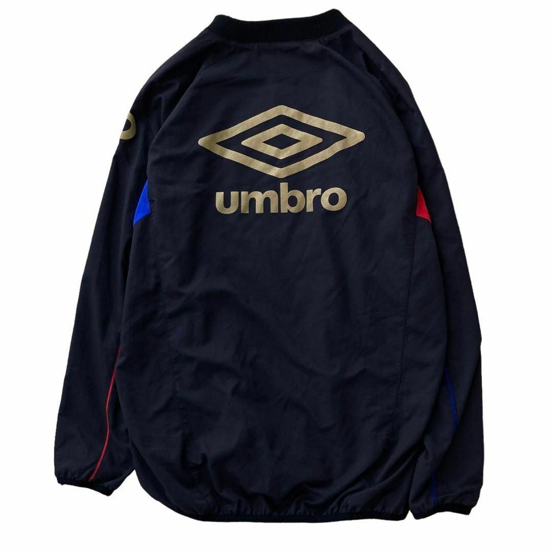 3641 UMBRO ピステ ナイロンプルオーバー ブラック L - アウター