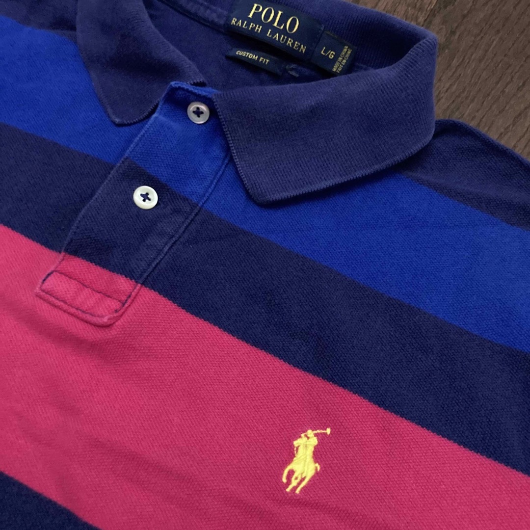 POLO RALPH LAUREN(ポロラルフローレン)のラルフローレンマルチカラーボーダーポロシャツRalph Lauren メンズのトップス(ポロシャツ)の商品写真