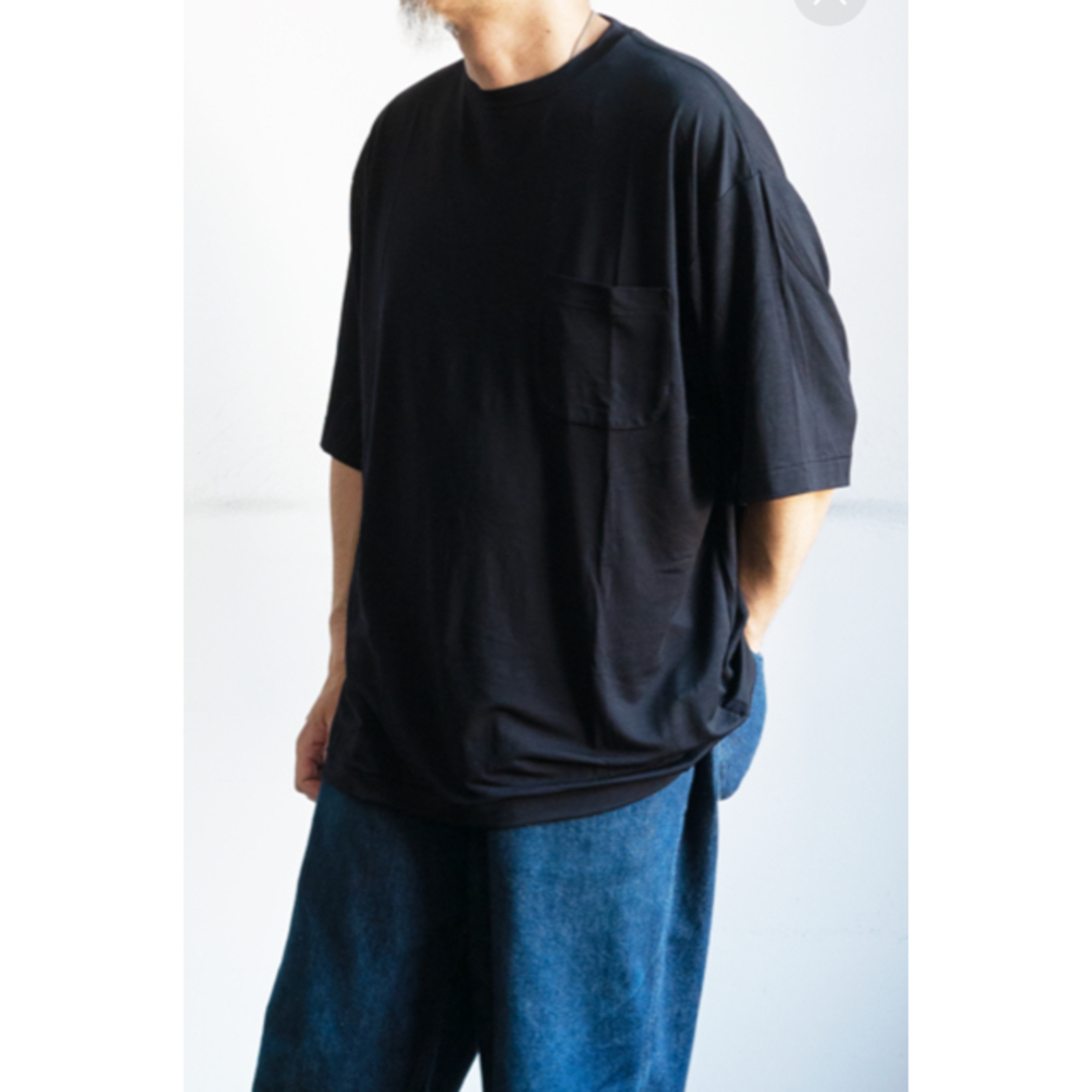 comoli 22ss ウール天竺 Tシャツ BORDER サイズ2トップス