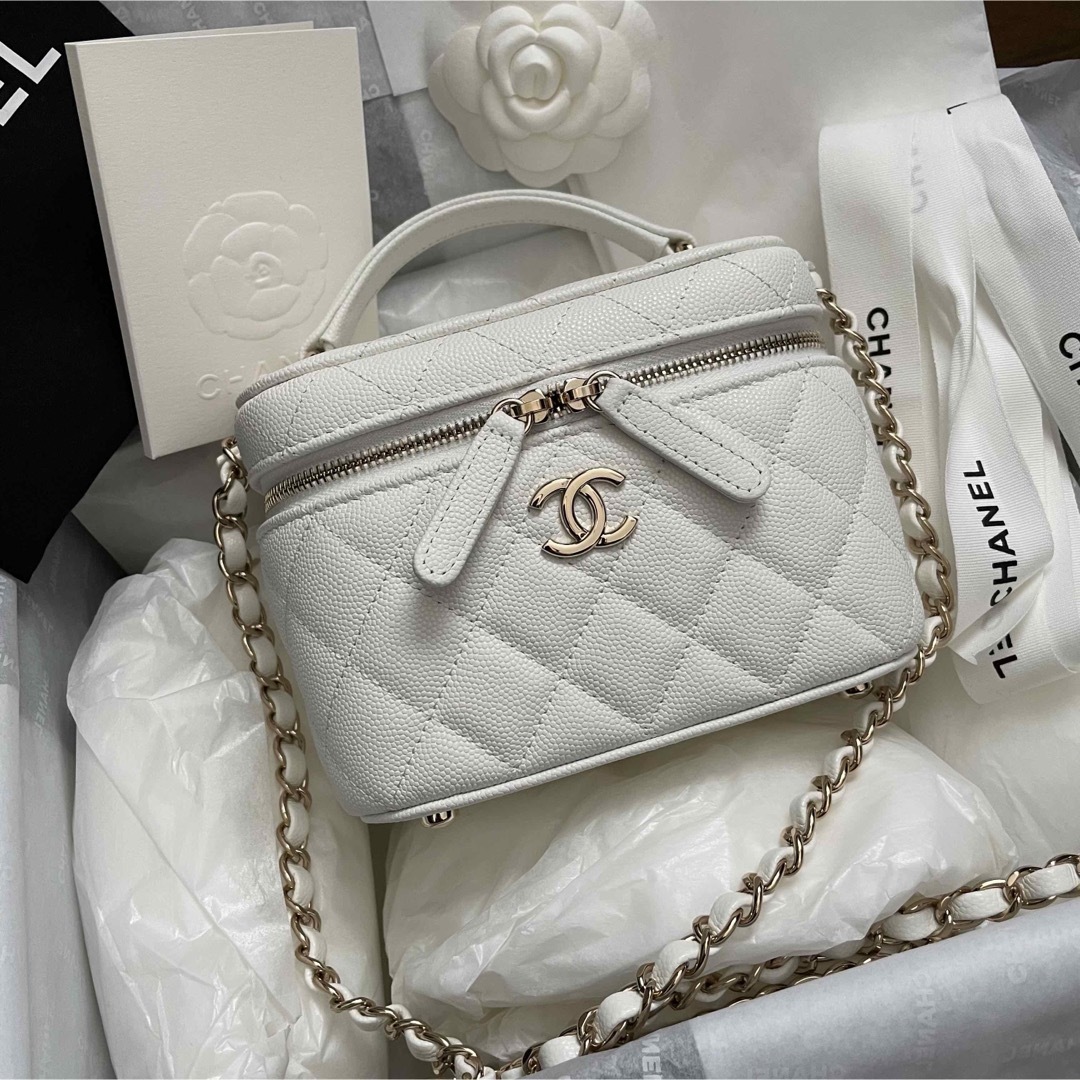 格安即決 【CHANEL】シャネル ショルダー付きヴァニティバッグ