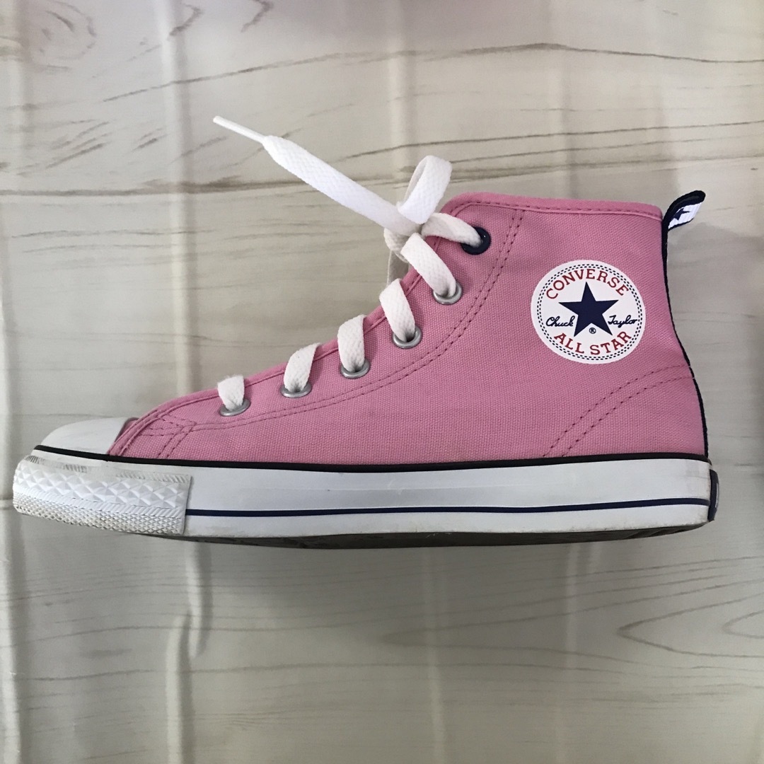 ALL STAR（CONVERSE）(オールスター)のコンバース　オールスター　ハイカット　21 ピンク キッズ/ベビー/マタニティのキッズ靴/シューズ(15cm~)(スニーカー)の商品写真