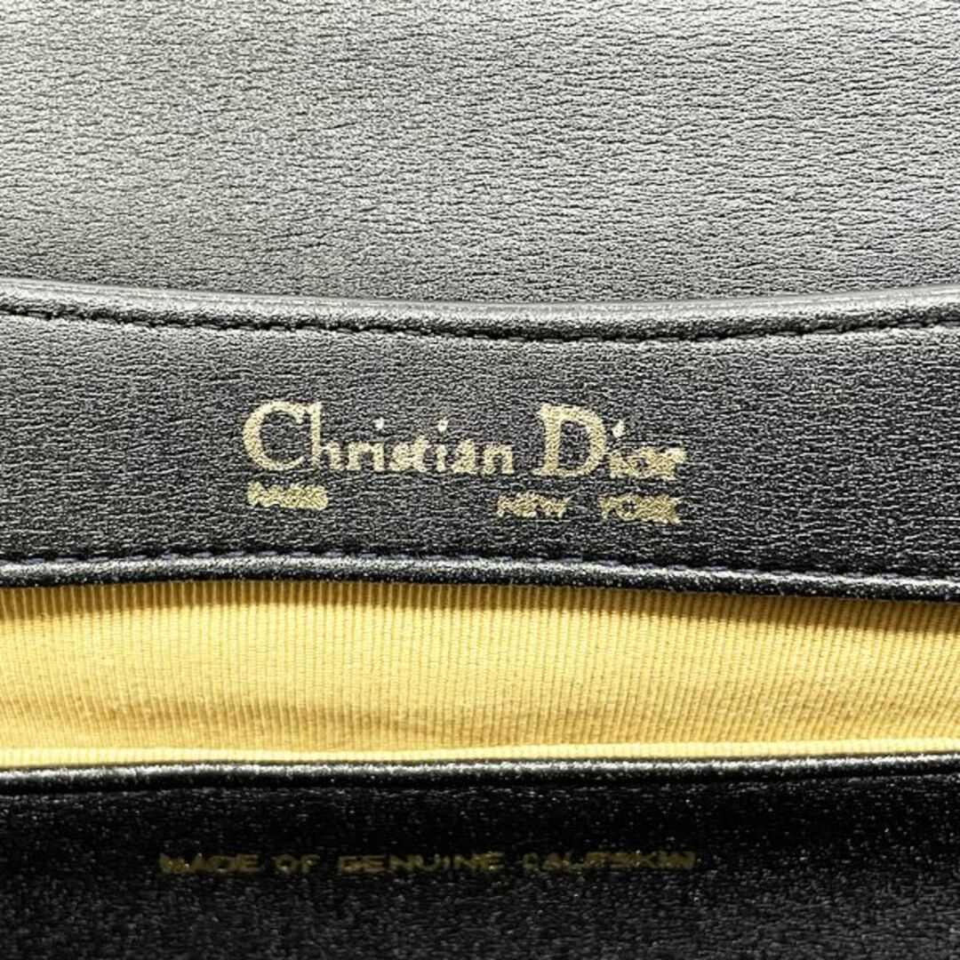 Christian Dior ロゴ金具 小銭入れ付 スクエア 肩掛け ショルダー