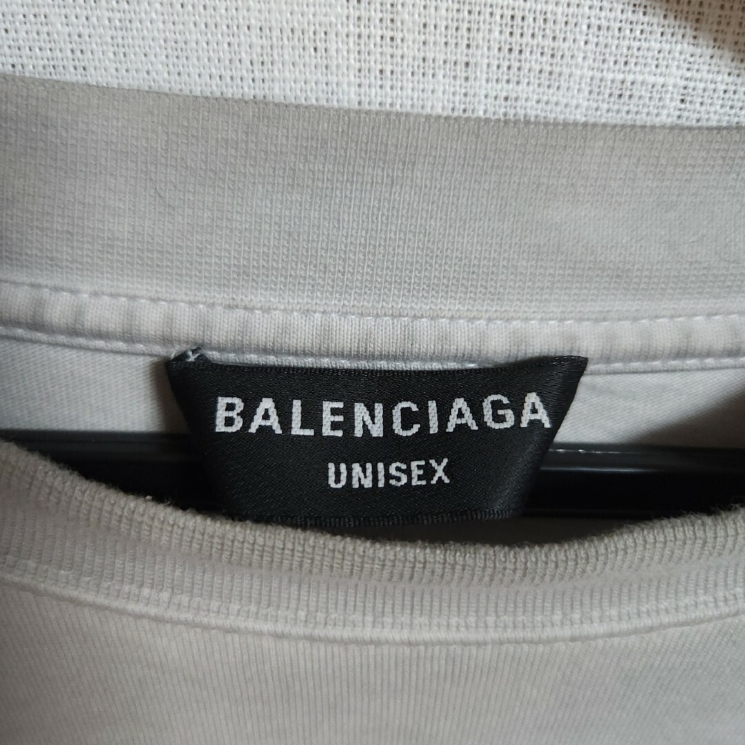 21SS BALENCIAGA メタルロゴ レイヤードスウェットシャツ グレー