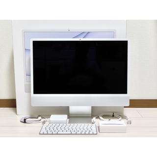 マック(Mac (Apple))のM1 iMac 24インチ　メモリ16GB SSD1TB シルバー　386時間(デスクトップ型PC)