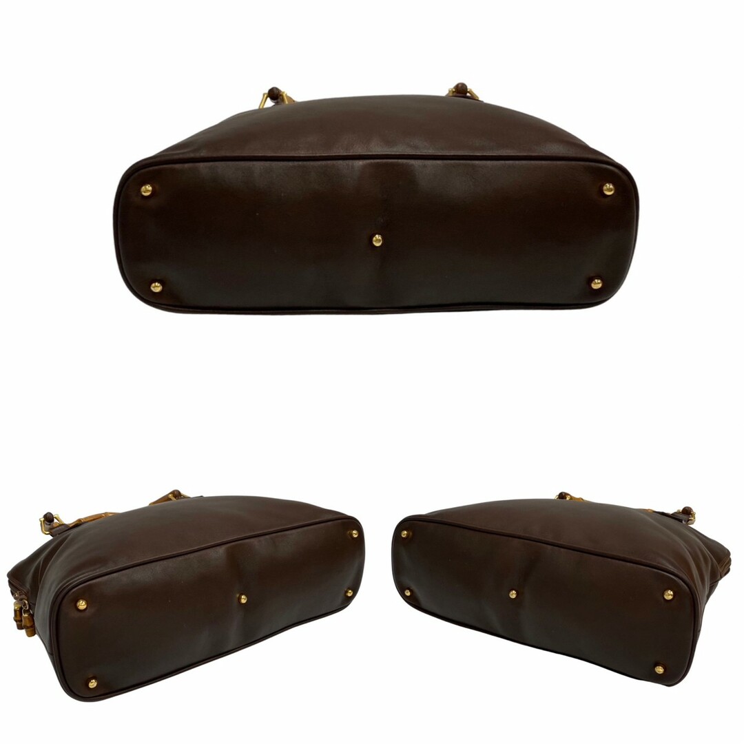 極 美品 GUCCI グッチ オールドグッチ ヴィンテージ バンブー レザー