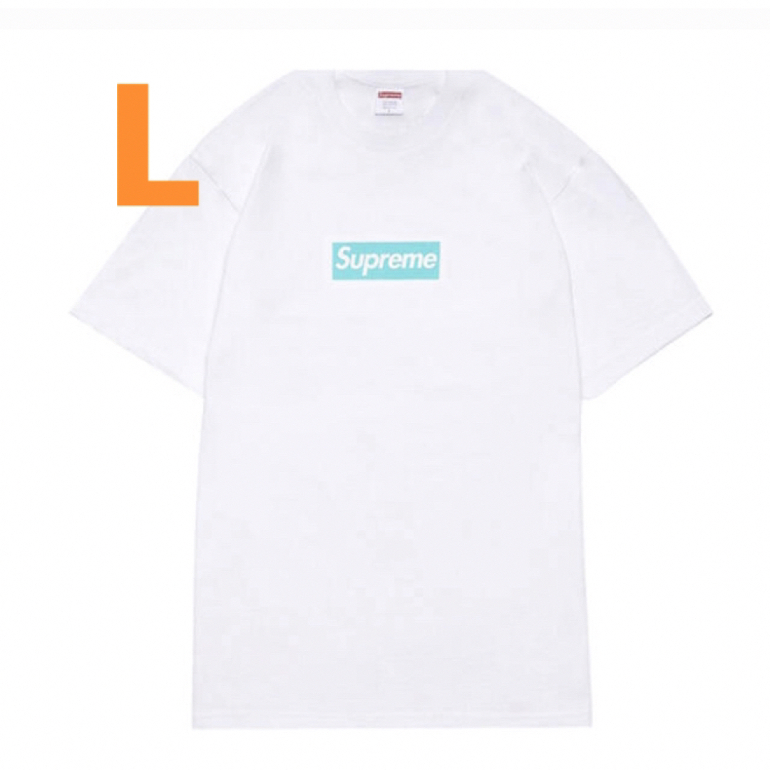 SUPREME × Tiffany   box logo Tシャツ　L