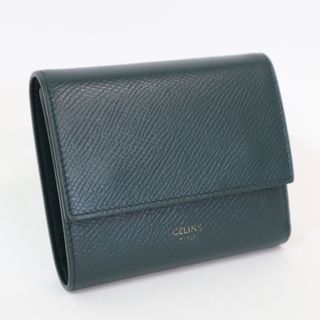 セリーヌ(celine)の【CELINE】セリーヌ スモールトリフォールド 三つ折り財布 レザー ダークグリーン 10B57/ok02151ar(財布)