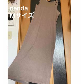 リエンダ(rienda)の美品　rienda リエンダ　コンビ　キャミソールワンピース(ロングワンピース/マキシワンピース)