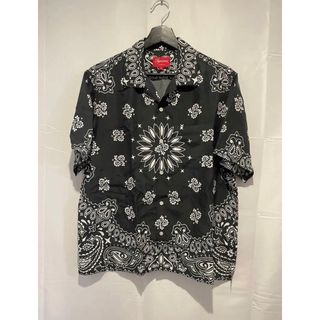 Supreme Bandana Silk S/S Shirt 黒