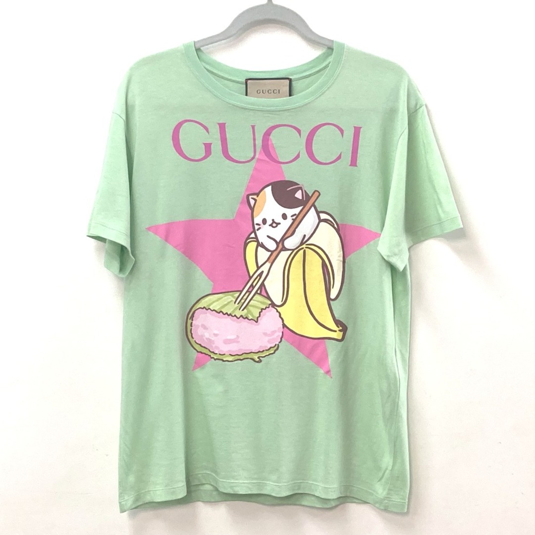 グッチ GUCCI ばなにゃ 615044 アパレル トップス 半袖Ｔシャツ コットン グリーン 美品 | フリマアプリ ラクマ