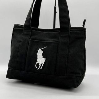 POLO ポロ ラルフローレン キャンバス トートバッグ MD ジップ 黒