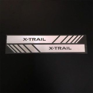 X-TRAIL 　エクストレイル　ドアミラーステッカー シルバーホワイト１セット(車外アクセサリ)