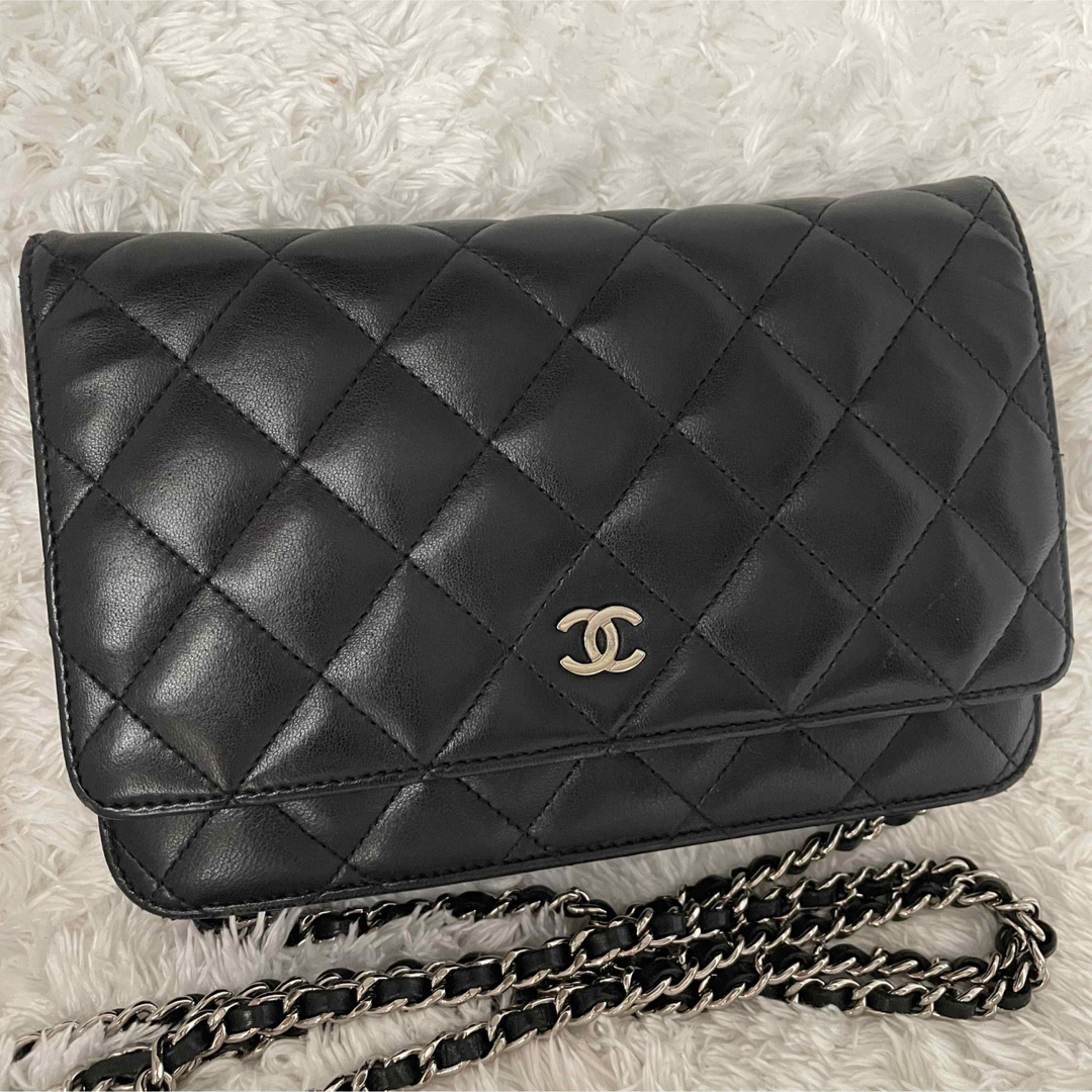 CHANEL - シャネル チェーンウォレット ミニショルダーバッグ ブラック