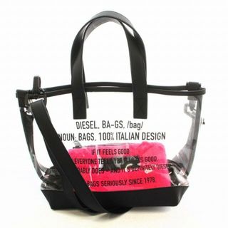 ディーゼル(DIESEL)のDIESEL PVC ショルダーバッグ ハンドバック 2WAY ポーチ 黒(ショルダーバッグ)