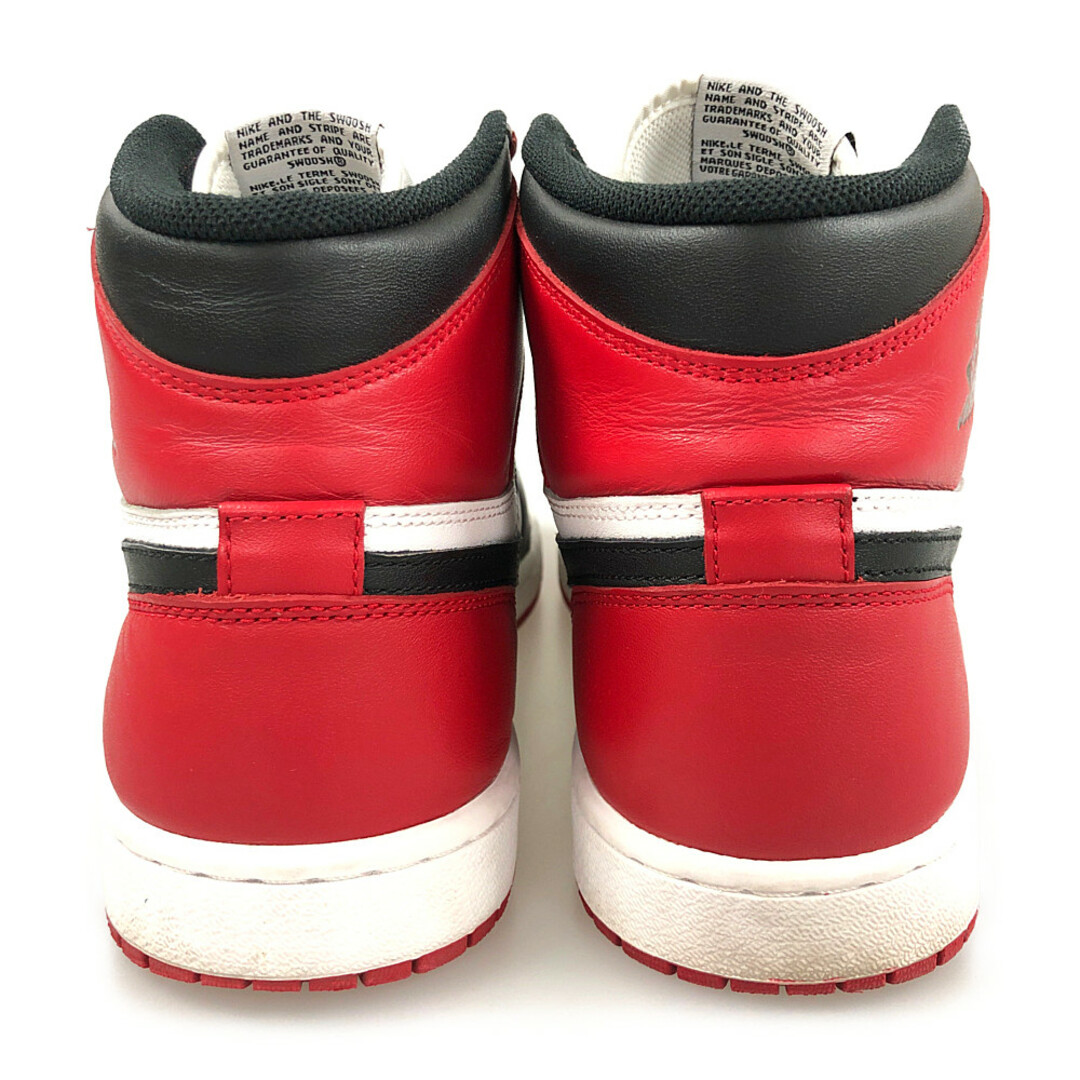 NIKE(ナイキ)のNIKE ナイキ 品番 555088-184 AIR JORDAN 1 RETORO HIGH OG BLACK TOE つま黒 2013年製 スニーカー 黒/赤/白 US11=29cm 正規品 / 31586 メンズの靴/シューズ(スニーカー)の商品写真