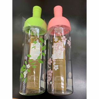 ハリオ(HARIO)のフィルターインボトル７５０ml  グリーンティーと桜柄(容器)