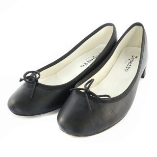 レペット(repetto)のレペット パンプス ラウンドトゥ ローヒール リボン スムースレザー 36 黒(ハイヒール/パンプス)