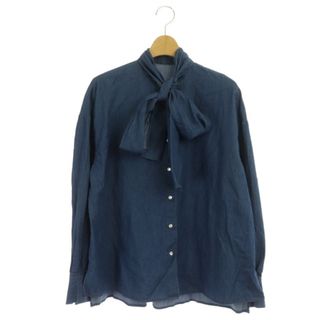 ドレステリア(DRESSTERIOR)のドレステリア 2WAY ボウタイデニムブラウス シャツ 長袖 36 青(シャツ/ブラウス(長袖/七分))