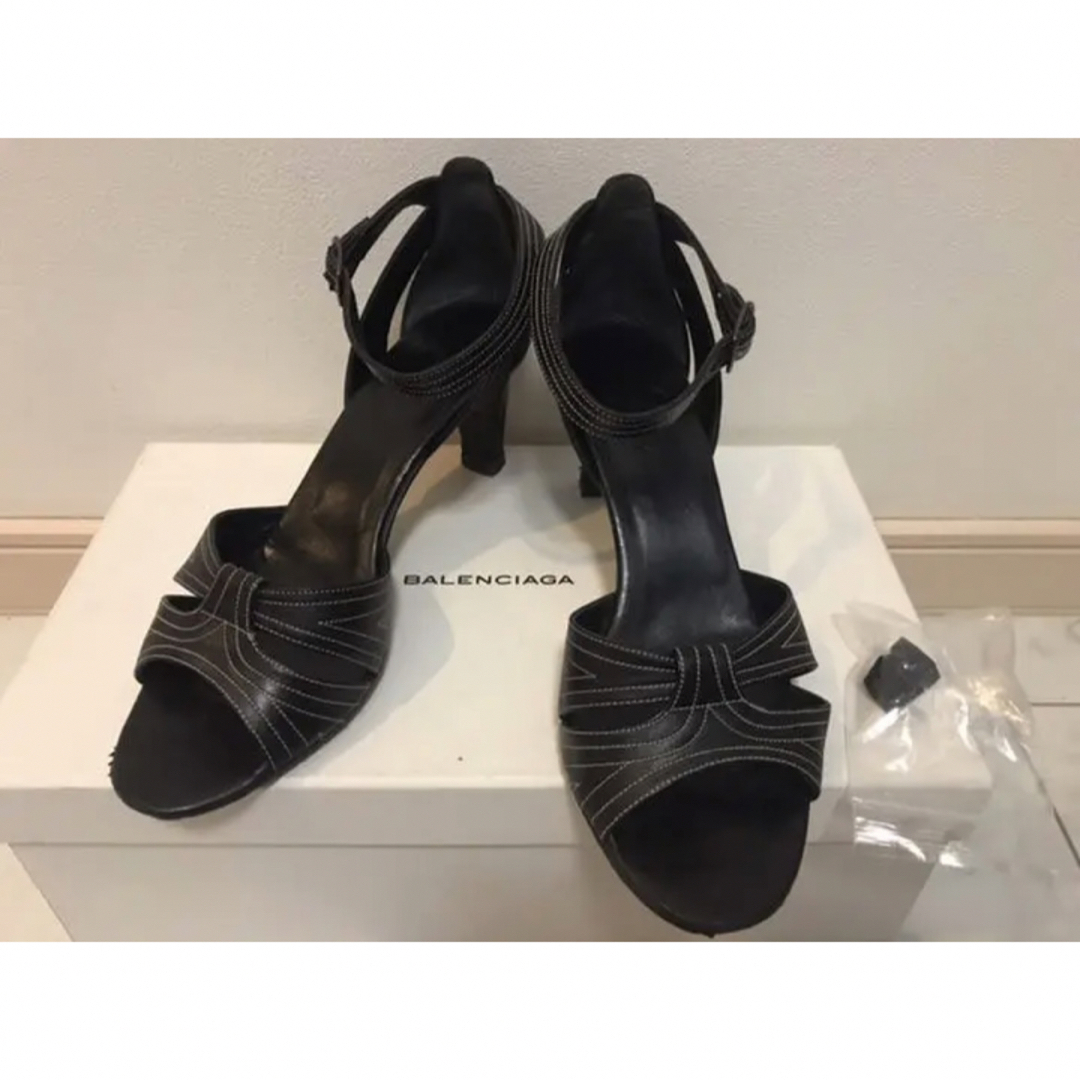 Balenciaga - BALENCIAGA バレンシアガ ストラップ サンダル ヒール 37