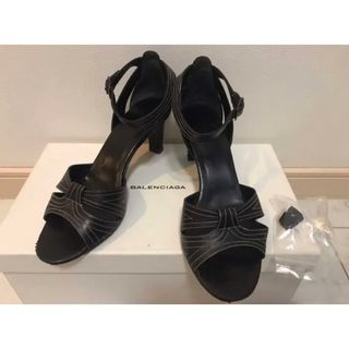 BALENCIAGA/サンダル/37/BLACK/ハイヒール