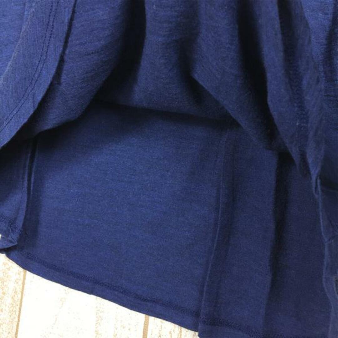 WOMENs XS  アイベックス メリノウール カットソー Tシャツ トップス アメリカ製 IBEX ネイビー系 4
