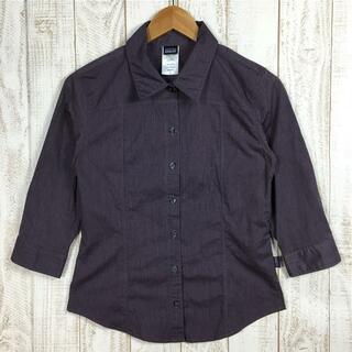 パタゴニア(patagonia)のWOMENs 2  パタゴニア 3/4 スリーブ ストレッチ コンフォート シャツ 3/4-Sleeved Stretch Comfort Shirt PATAGONIA 52962 ABR Aubergine パープル系(その他)