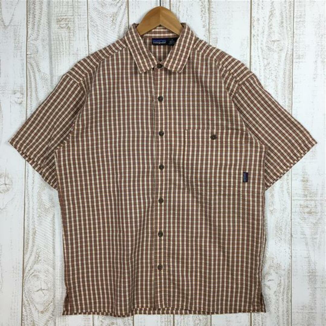 MENs S  パタゴニア 2001 ショートスリーブ パッカーウェア シャツ SHORT SLEEVED PUCKERWARE SHIRTS トゥクトゥク：コッパー 生産終了モデル 入手困難 PATAGONIA 52996 Tuku Tuku: Copper ブラウン系