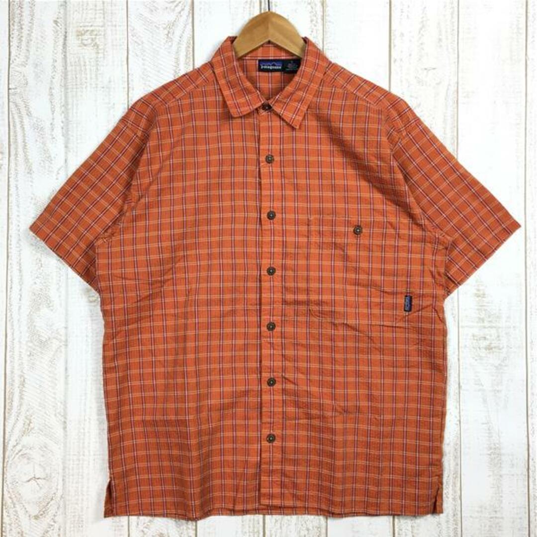 MENs S  パタゴニア 2001 ショートスリーブ パッカーウェア シャツ SHORT SLEEVED PUCKERWARE SHIRTS トスカーナオレンジ 生産終了モデル 入手困難 PATAGONIA 52996 TUSCAN ORANGE オレンジ系