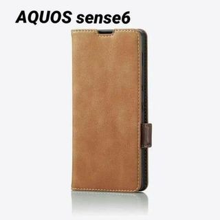 エレコム(ELECOM)のAQUOS sense6 用 ソフトレザーケース ブラウン(Androidケース)