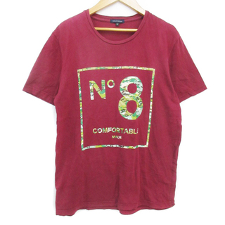 アーバンリサーチ(URBAN RESEARCH)のアーバンリサーチ Tシャツ カットソー 半袖 ロゴ 迷彩柄 40 赤(Tシャツ/カットソー(半袖/袖なし))