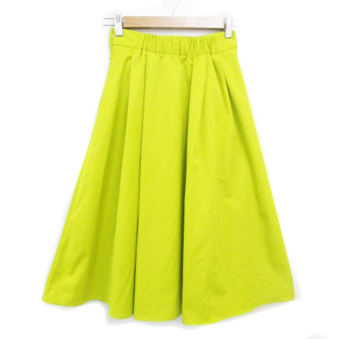 Techichi(テチチ)のテチチ フレアスカート ギャザースカート ロング丈 無地 S 黄色 イエロー レディースのスカート(ロングスカート)の商品写真