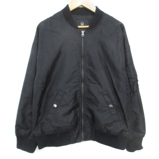 ダブルクローゼット(w closet)のダブルクローゼット MA-1ジャケット ブルゾンジャケット ミドル丈 F 黒(ブルゾン)