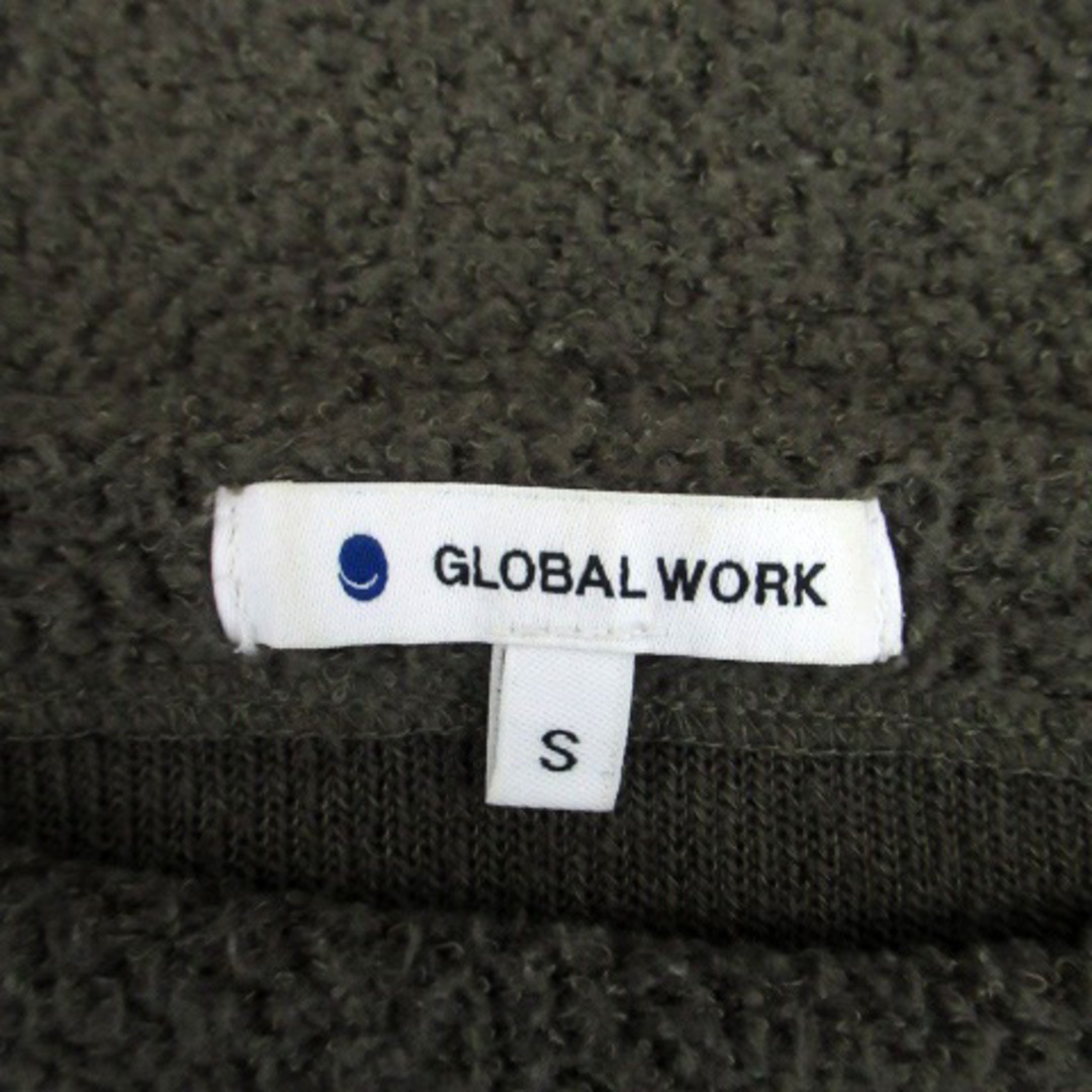 GLOBAL WORK(グローバルワーク)のグローバルワーク カットソー ラウンドネック 長袖 無地 S カーキ メンズのトップス(Tシャツ/カットソー(七分/長袖))の商品写真