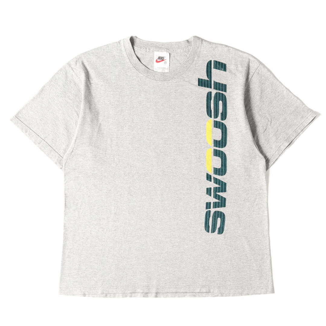 Tシャツ/カットソー(半袖/袖なし)NIKE ナイキ Tシャツ サイズ:M 90s 白タグ swooshロゴ クルーネック 半袖 Tシャツ USA製 ヘザーグレー vintage ヴィンテージ トップス カットソー 【メンズ】