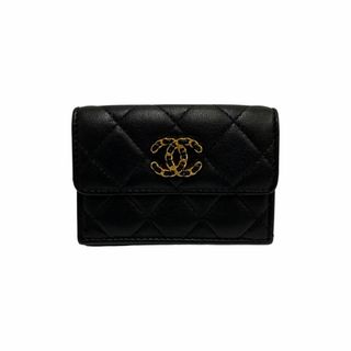 シャネル(CHANEL)の極 美品 シール有 28番台 CHANEL シャネル マトラッセ チェーンココ スモールフラップ ウォレット ラムスキン レザー 三つ折り財布 12282(財布)