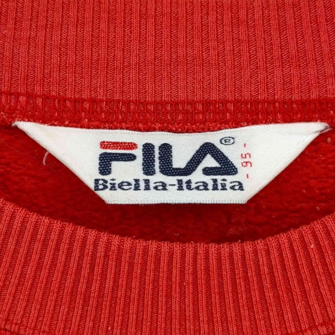 FILA(フィラ) ロゴ刺繍 バックプリント クルーネックスウェット メンズ