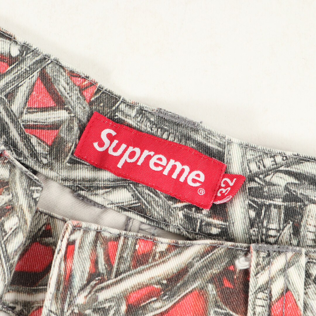 Supreme シュプリーム パンツ サイズ:32 20SS 釘柄 切りっぱなし ワーク ショーツ Nails Work Short レッド 赤  ボトムス ズボン ショートパンツ 【メンズ】【中古】【美品】