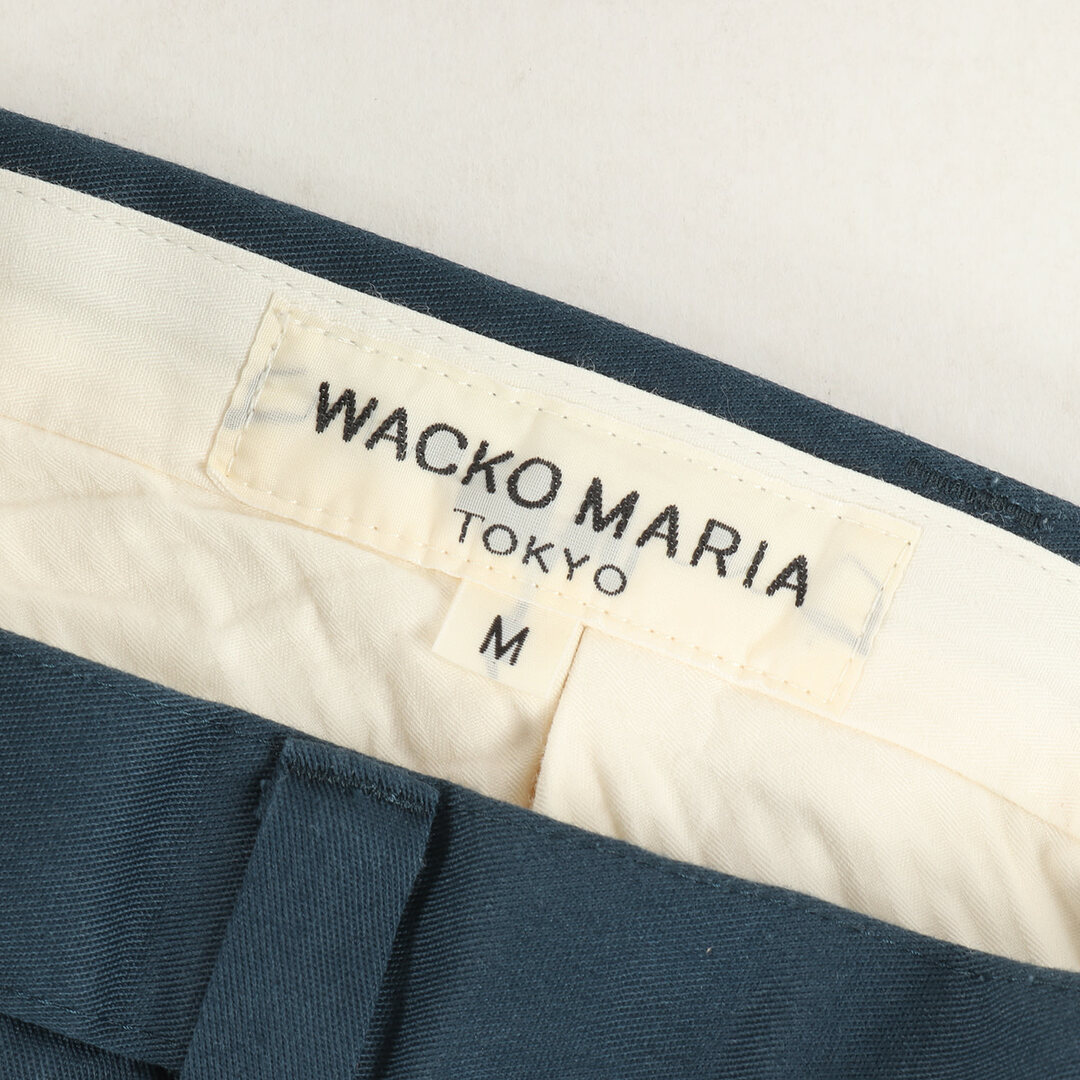 WACKO MARIA(ワコマリア)のWACKO MARIA ワコマリア パンツ サイズ:M チェーン刺繍 ロゴ T/Cツイル チノ クロップド パンツ ネイビー 紺 ボトムス ズボン Guilty Parties 【メンズ】【中古】 メンズのパンツ(その他)の商品写真